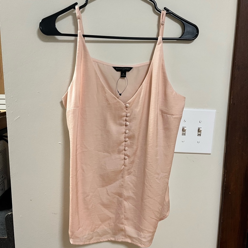 Banana Republic Light Pink Camisole with Button Front